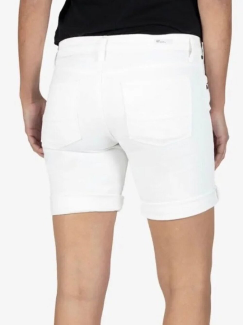 Kut from the Kloth Catherine Boyfriend Shorts, Optic White, Size 18W, NwT - Picture 3 of 4